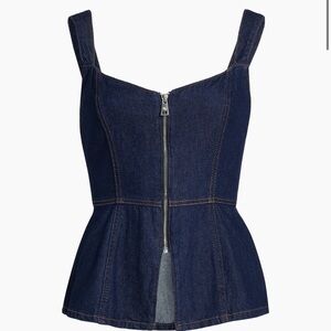 Reformation Blue Denim Top